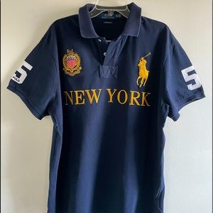 POLO RALPH LAUREN NEW YORK 5 BIG POLO PONY S/S POLO SHIRT MENS XXL